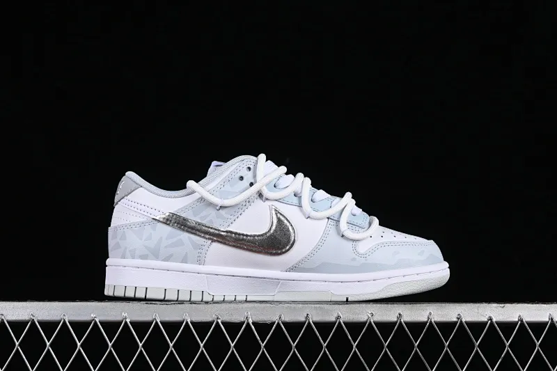 All categories Nk SB Dunk series Nk SB Dunk Low low-top sneakers Nk Dunk Low Retro light gray blue silver SB strap low-top casual sneakers HF0730-160
